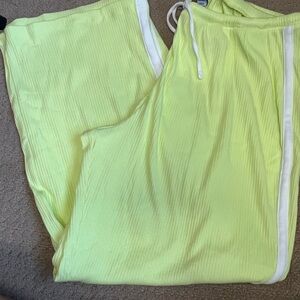 Old Navy Neon Yellow Joggers with White Drawstring